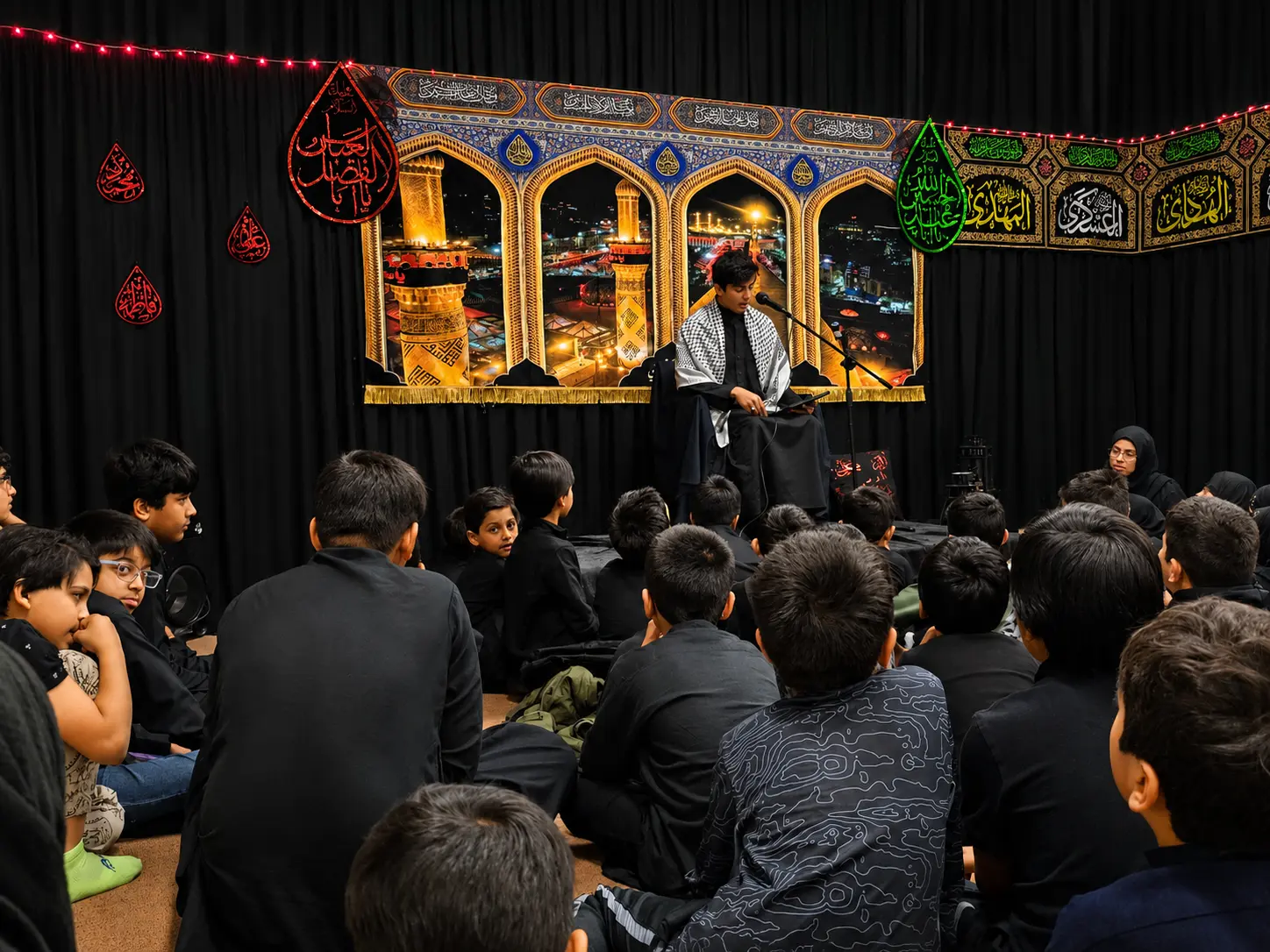 Students attending a majlis.