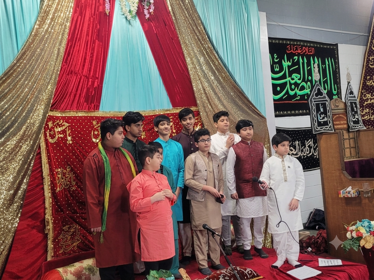 HSA students presenting at a programme.